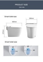 WC Bidet Allongé Entièrement Automatique avec Télécommande, Drainage S-Trap, Siège Chauffant - Toilette Moderne en Gros
