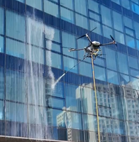 Drone de nettoyage de surface, drone autonome de lavage, drone de nettoyage de façade de bâtiment de grande hauteur