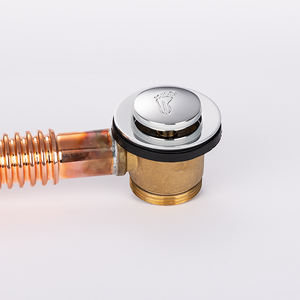 Joyhoo มือจับสังกะสีพร้อมท่อลูกฟูกด้านนอกที่ระบายน้ำในอ่างอาบน้ำกล่องทองเหลืองห้องน้ำสี<span class=keywords><strong>เงิน</strong></span>ทันสมัย<span class=keywords><strong>3</strong></span>ปี - Product Image 6