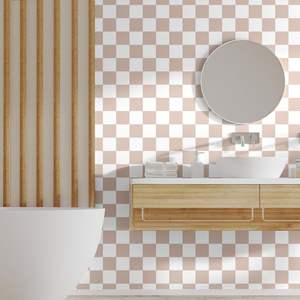 2024 nouveau design rétro échiquier amovible étanche PVC papier peint pour salon - Product Image 6