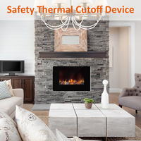 Cheminée électrique murale intelligente moderne JJPRO Greenfly 2026 avec flamme LED décorative pour la maison