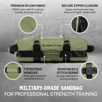 Sacs de sable ajustables pour l'entraînement musculaire avec poignées, sac de sable d'entraînement pour la musculation à domicile