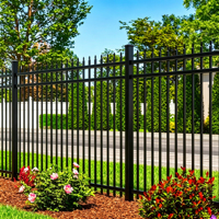Clôture en aluminium moderne avec revêtement en poudre, qualité supérieure et économique, pour jardin et maison, fabrication OEM/ODM