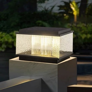 Lampes à pilier LED E27 IP65 en acier inoxydable de haute qualité, électriques/solaires, pour la décoration extérieure de la maison, éclairage de jardin de luxe - Product Image 3