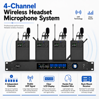 Système de microphone sans fil UHF à quatre canaux SPQ4-L Pro, adapté aux conférences, aux spectacles sur scène