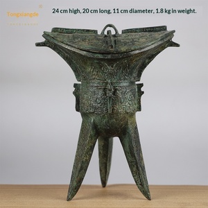 Jingciren Boutique Antique Bronze Ware Wine Jue Three-legged Jue Cup Ornaments Morning Corner <b>Vintage</b> Wine Ware Collection - Product Image 6