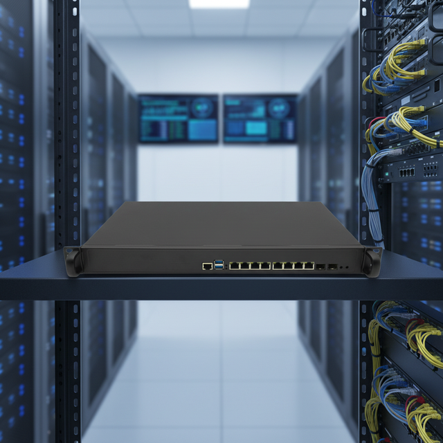 1U Rackmount Firewall Router 8 Ports Intel Gigabite LAN 2 Ports10G SFP+ Support PfSense OPNsense Network Security Appliance