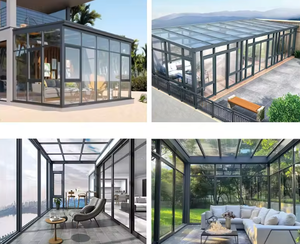 Salle de soleil de <span class=keywords><strong>toit</strong></span> plat de verre feuilleté d'aluminium de conception moderne pour <span class=keywords><strong>le</strong></span> balcon extérieur de jardin d'appartement de villa - Product Image 4