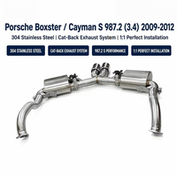 Sistem Knalpot Valvetronic Catback untuk Porsche Boxster Cayman S 987.2 3.4 2009-2012 Performa Muffler 1:1 Pemasangan Sempurna