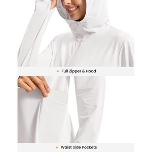 Veste de plage pour femme à manches longues et capuche, légère, protection solaire UPF 50+, coupe décontractée, tissu tricoté 140g - Product Image 5
