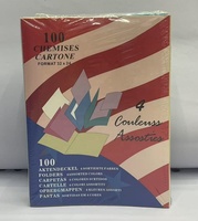 Papiers de bureau de bonne qualité, utilisation polyvalente, format pratique 32 x 24 cm, 100 pièces, couleurs mélangées, classeur en papier