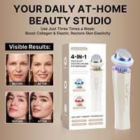 Outil de beauté facial électrique portatif en plastique Gua Sha, chaud/froid, lumière rouge, vibration, raffermissant la peau, lifting du visage, masseur
