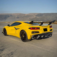 Diffuseur arrière en fibre de carbone pour Chevrolet Corvette C8 Z06 Eray 2020-2025, lèvre inférieure de pare-chocs arrière améliorée, kit carrosserie
