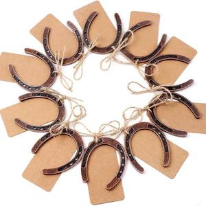 Nicro Ingrosso Accessori Rustici per Matrimoni e Feste, Targhette Decorative in Lega Placcata Argento a Forma di Ferro di Cavallo, Decorazione per Matrimoni - Product Image 3