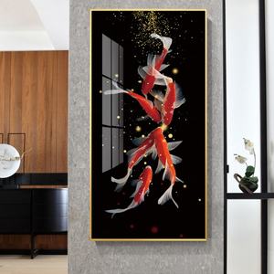 Peinture personnalisée, décoration moderne pour la maison, entrée, salon, peinture de paysage marin en diamant, peinture en porcelaine cristalline, art animalier, art mural - Product Image 6