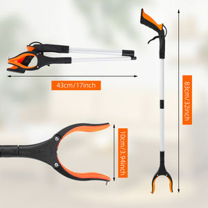 工业级铝制 32 英寸可折叠抓取工具 360 度旋转钳口 磁性尖头 3 年保修 垃圾拾取器 - Product Image 2