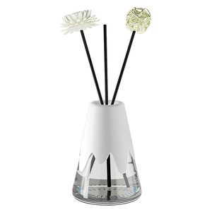 Diffuseur de parfum d'intérieur en rotin sans flamme, en forme de cône, pour maison, salle de bain et toilettes, parfum longue durée, senteur Montagne enneigée - Product Image 4