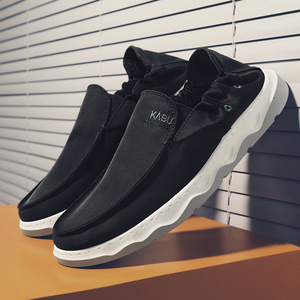 Chaussures en toile pour hommes à enfiler, style mocassins, en soie glacée, respirantes, pour adultes, pour le skateboard, la marche et la course - Nouvelle collection en promotion - Product Image 2