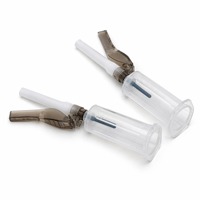 Aiguille de sécurité de type stylo de précision médicale Sol-KL, aiguille de prélèvement sanguin à biseau long avec support pré-attaché