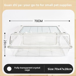Grande <span class=keywords><strong>cage</strong></span> à <span class=keywords><strong>hamster</strong></span> en acrylique, villa spacieuse 60, fournitures spéciales pour <span class=keywords><strong>hamster</strong></span> doré, transparente 360 - Product Image 6