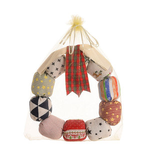 Nouvelle couronne de Noël en tissu pour décoration de porte, couronne en tissu, nœud, fournitures de décoration pour hôtels et centres commerciaux - Product Image 5