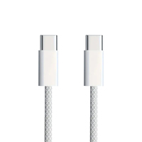 Câble de chargeur original en nylon tressé PD Type C à Type C pour iPhone 15 pour Samsung Compatible Printer iOS Computer Barcode Scan