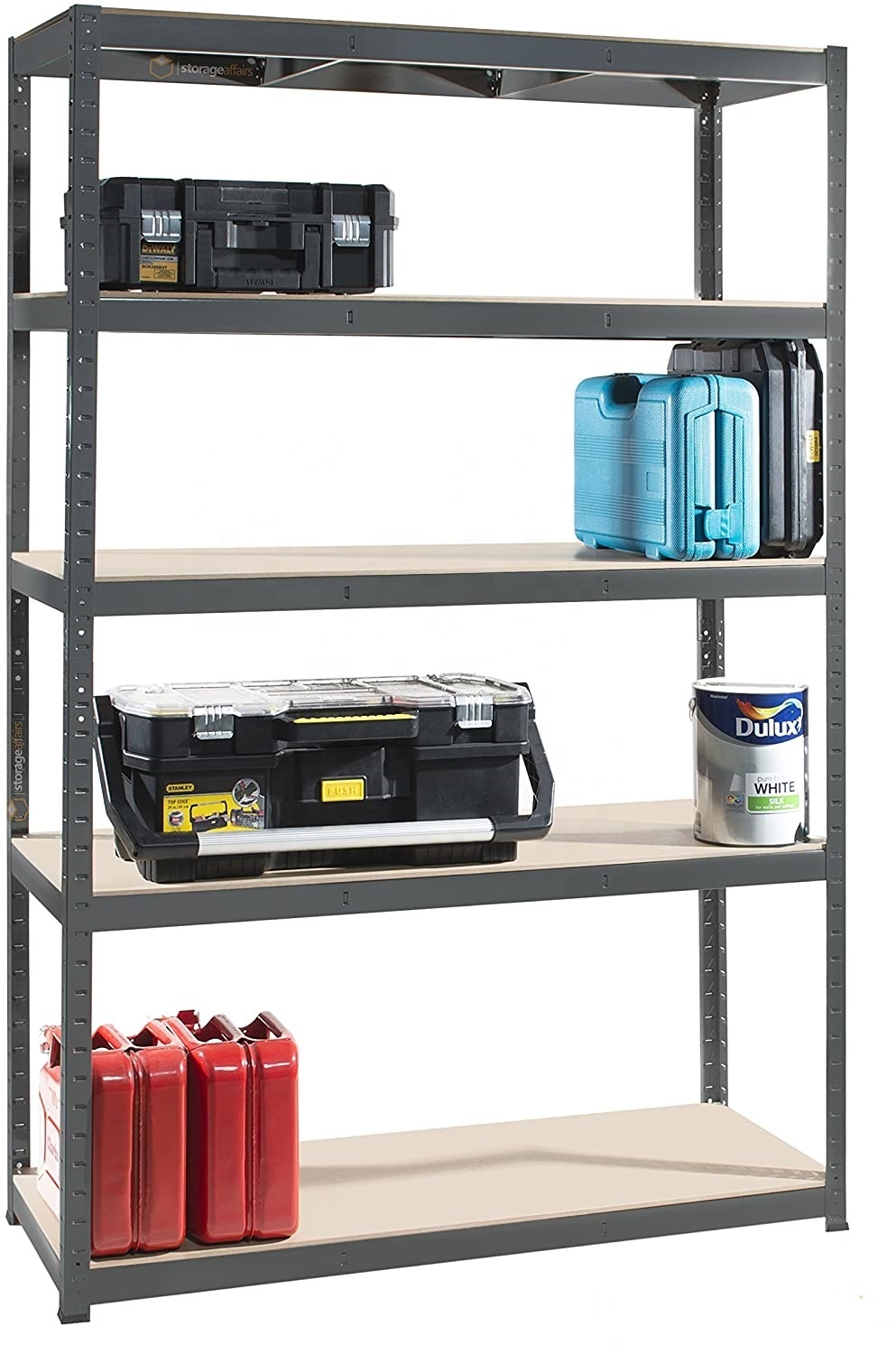 Scaffalature PER Garage - 180 x 120 x 40cm - Scaffali di Stoccaggio - 5