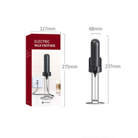 Mousseur à lait électrique rechargeable, mousseur à café portable, mini fouet pour latte, cappuccino, chocolat chaud, mélangeur d'œufs