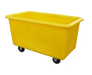 450 Liter Rollwagen-Aufbewahrung flasche Skip Bin Waste Mover Klare Kunststoff-Aufbewahrung sbox mit Deckel Home Office Stapelbar