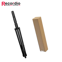 Recordio GAZ-ZB02A Pied de microphone professionnel sur pied pour scène, support d'éclairage d'appoint pour photographie, support de caméra en métal et plastique