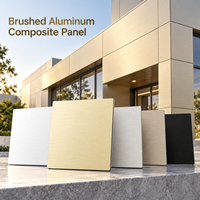 Panneau composite en aluminium brossé 3 mm 4x8 pieds en or champagne pour projets de finition intérieure
