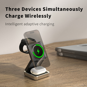 Slim Xách Tay 15W 3 Trong 1 Có Thể Gập Lại Từ Điện Thoại Di Động Du Lịch Không Dây Nhanh Chóng Sạc Trạm Sạc Chủ Đứng - Product Image 4