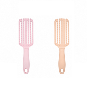 Brosse à cheveux en céramique de qualité salon avec poignée en U, outil de coiffage avec poignée en caoutchouc antidérapante et poils de sanglier doux pour cheveux bouclés - Product Image 2
