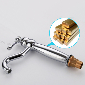 Phong Cách Châu Âu Titan Vàng Brass Chiều Rộng Cao Lưu Vực Vòi Nước, Khách Sạn Nhà Cổ Nóng Và Lạnh Dài Lưu Vực Mixer - Product Image 4