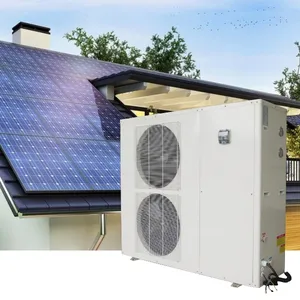 R32 R290 EVI寒冷天气空气源DC逆变器热泵房加热冷却家用热水加热器太阳能光伏