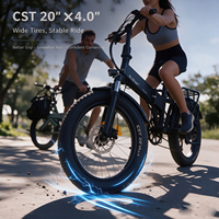 Vélo de montagne électrique Eahora X7, directement de l'usine, temps de charge de 4 à 6 heures, longue autonomie, vélo électrique à pneus larges, capacité de charge de 280 lb