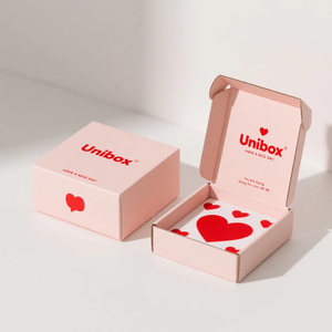 Boîte d'expédition auto-érectible personnalisée avec logo en relief, recyclable, pour cadeaux du Nouvel An et de la Saint-Valentin, affiches d'événements - Product Image 2