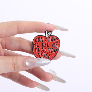 Không Làm Tôi Sử Dụng Giáo Viên Của Tôi Bằng Giọng Nói Men Pin Vui Quote Red Táo Trâm Ve Áo Huy Hiệu Đồ Trang Sức Quà Tặng Bán Buôn - Product Image 4