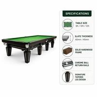 Table de billard de luxe russe sculptée à la main, 12 pieds, en bois massif, avec plateau en ardoise de tournoi, billes de 68 mm, poches en cuir, personnalisable OEM pour club