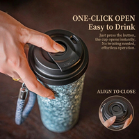 Cadeau d'affaires : Tasse à café en titane pur martelé effet cristal de glace 830 ml, grande capacité, bouteille d'eau en titane pour voyage en extérieur