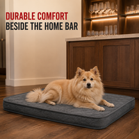 Matelas orthopédique pour chien Home Bar avec mousse de soutien et housse imperméable durable et lavable
