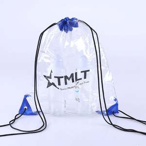 Mochila Ecológica Transparente con Cordón, Tamaño Mediano, de PVC Impermeable, para Bolsas de Regalo - Product Image 4