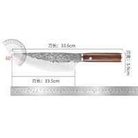 Couteau de chef en acier inoxydable japonais vg10 super acier au carbone couteaux avec manches en bois d'ébène
