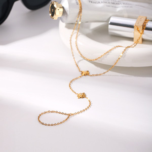KITI Bracelet Chaîne de <span class=keywords><strong>Main</strong></span> Bohème Étoile en Acier Inoxydable Plaqué Or 18K PVD, Bijou Tendance pour Festival, Cadeau - Product Image 5