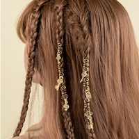 Nouvelle mode feuille papillon cheveux anneau alliage cheveux tresse breloques poignets dreadlocks accessoires bijoux décoration