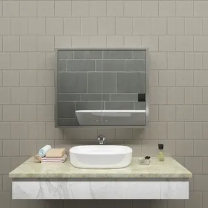 High Quality Waterproof Storage Bath Room Wall Hanging Vanity Mirror Cabinet Stainless Steel Bathroom Cabinet