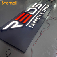 Effets d'éclairage pour panneaux LED, lettres 3D en relief avec signalétique professionnelle personnalisée pour la publicité commerciale en extérieur