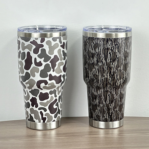 Premium Custom 20oz 30oz Stainless Steel Insulated Tumbler with Camouflage Design for Outdoor Ranch Use Double Wall Vacuum Therm - Product Image 2