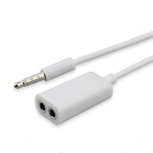 Cable Divisor en Y para Auriculares de 3.5mm, 1 Macho a <span class=keywords><strong>2</strong></span> Hembras, Adaptador de Audio Auxiliar para Compartir Auriculares con Laptop o Tablet - Product Image 2