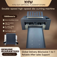 Machine de découpe et de rainurage automatique à double tête rotative HY370DL PRO MAX avec moteur servo sans balais 350 mm, compatible CorelDRAW/AI